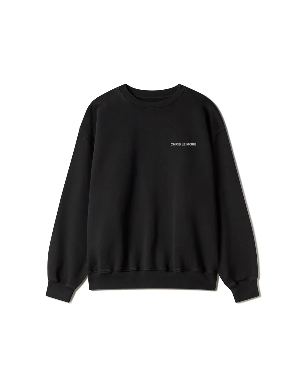 CHRIS LE MORE - WHITE BASIC SWEATSHIRT